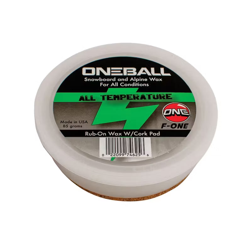 ONEBALL F1 Rub-On All Temperature Snowboard / Ski Wax 85g