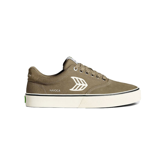 CARIUMA Naioca - Burnt Sand Suede and Canvas Ivory Logo Sneaker
