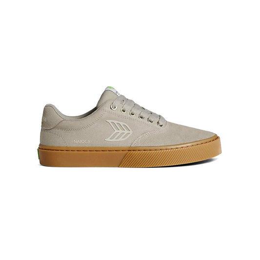 CARIUMA Naioca Pro - Gum Cloud Grey Suede and Canvas Light Grey logo