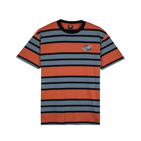 SANTA CRUZ Mono Lined Oval Dot Stripe T-Shirt